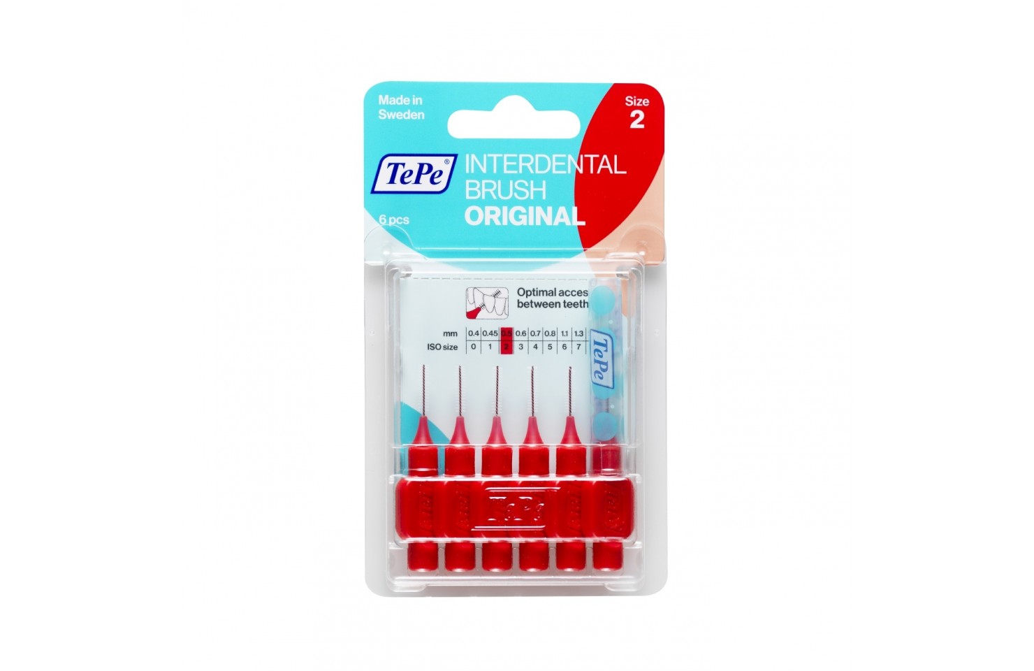 0.5 MM TePe Arayüz Fırçası KIRMIZI (6'lı paket)