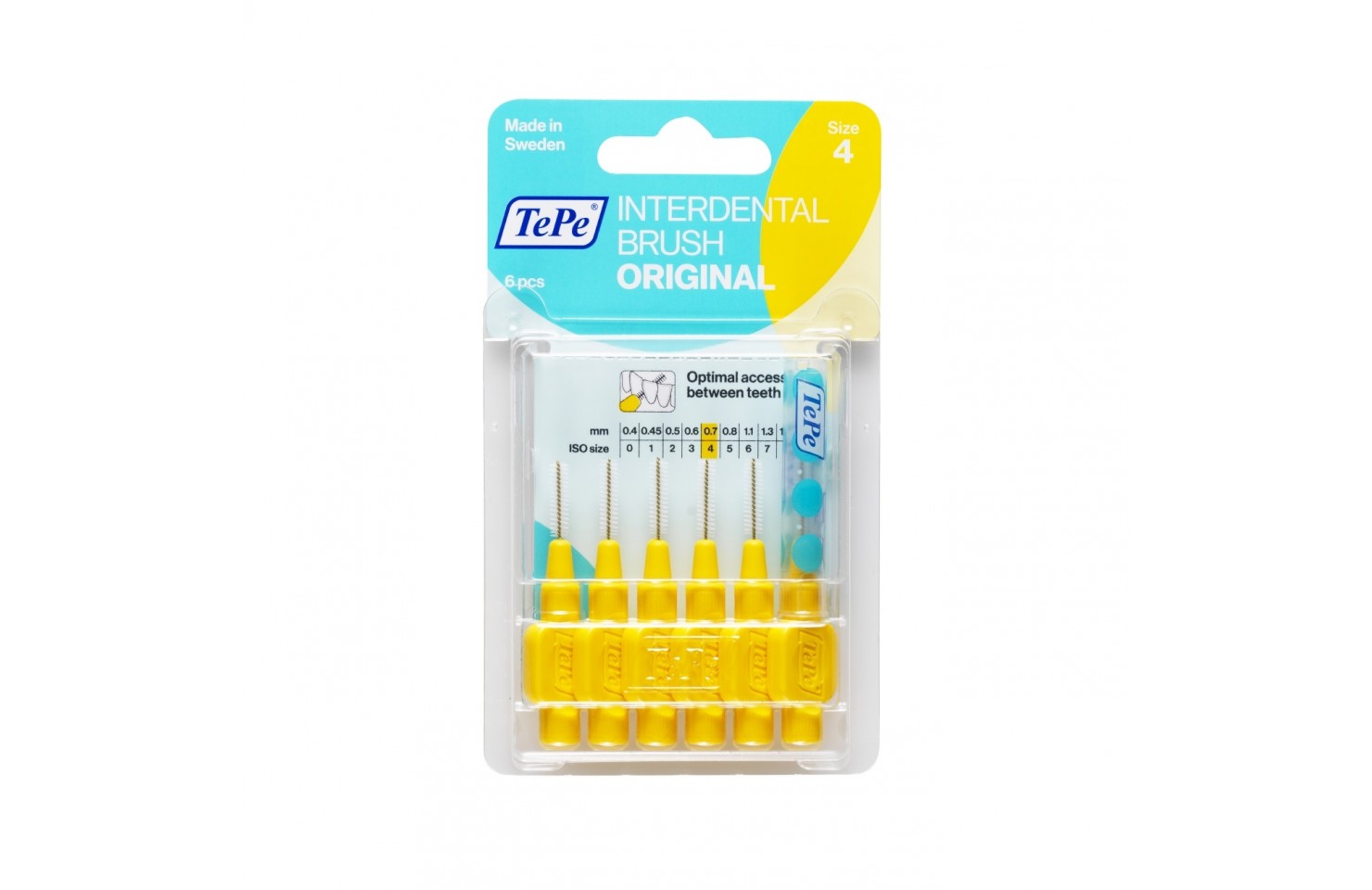 0.7 MM TePe Arayüz Fırçası SARI (6′lı paket)