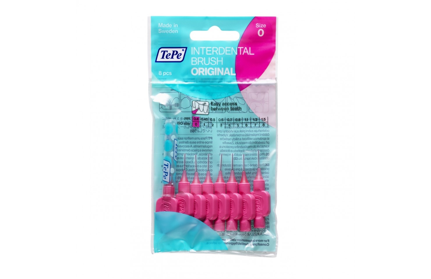 0.4 MM TePe Arayüz Fırçası PEMBE (8'li paket)