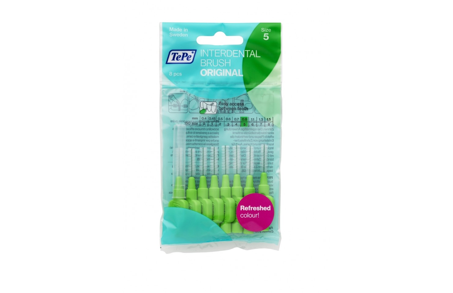 0.8 MM TePe Arayüz Fırçası YEŞİL (8'li paket)