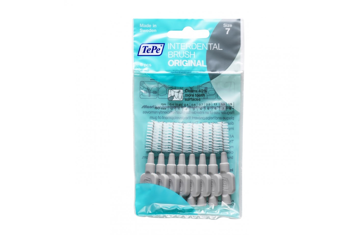 1.3 MM TePe Arayüz Fırçası GRİ (8'li paket)